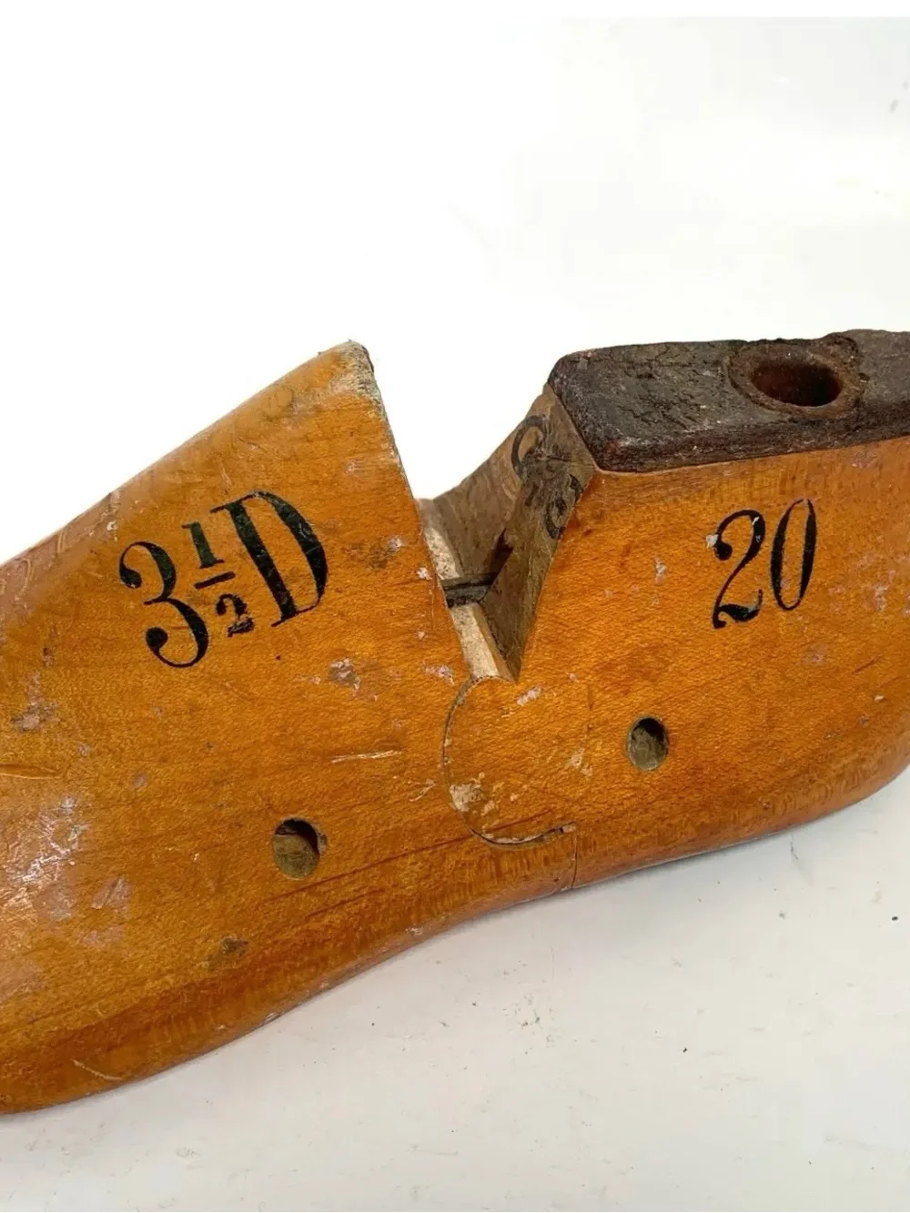 Vintage Wooden Shoe Form Pair Factory Reclaimed Industrial Eclectic Home Decor